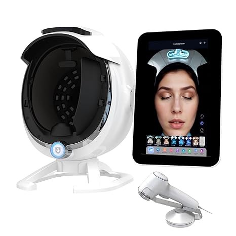 Facial Skin Analysis Machine Professional - 15.6" Scanner for Pores, Acne, Hydration; Customizable Reports; For Estheticians & Spas; 8-Spectrum Imaging; Multi-Language